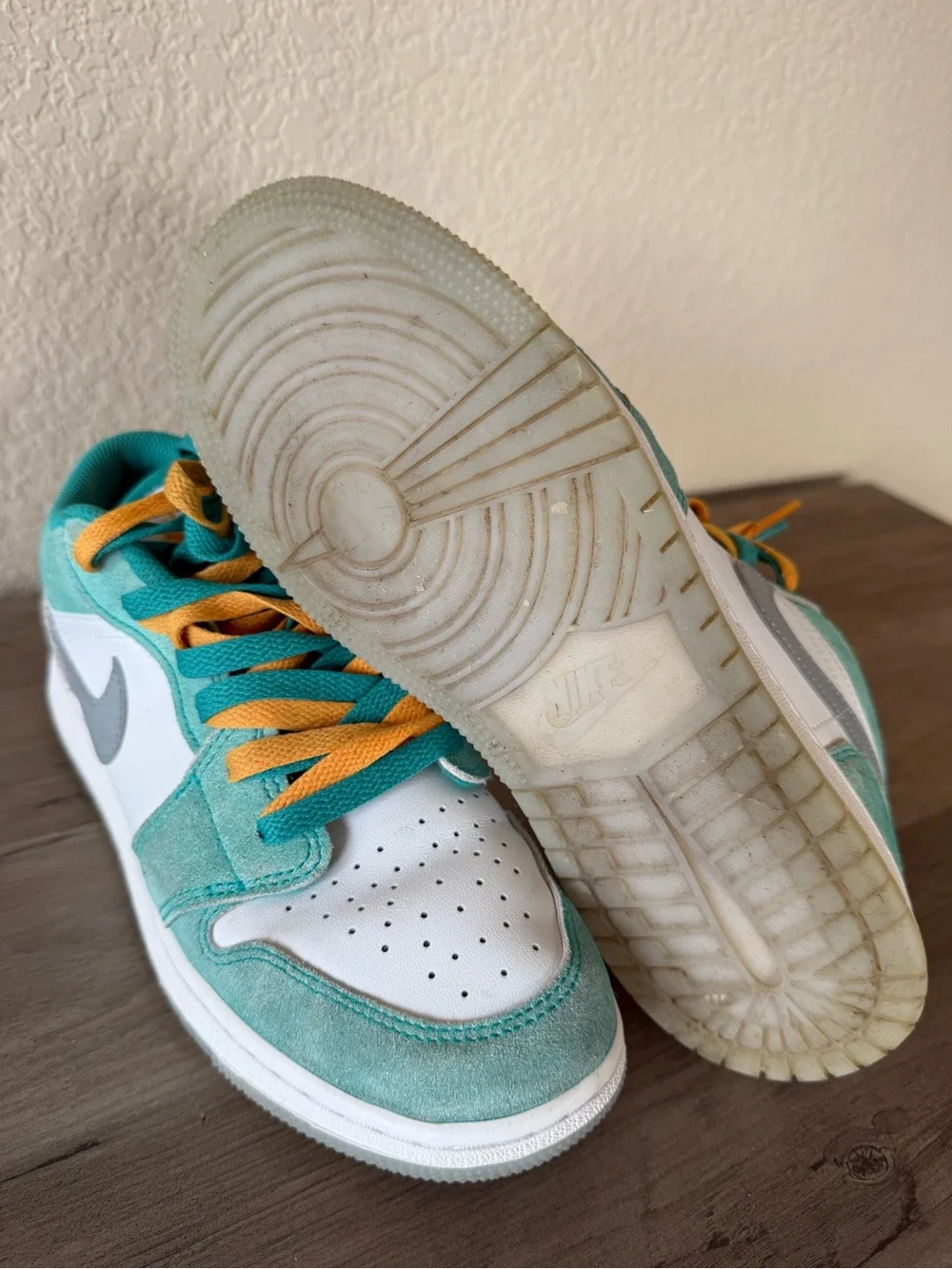 Nike Dunk Low Turquoise White Size 6.5Y